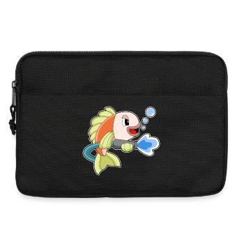 Fish Firefighter Fire Hose Fire Hose Fire Brigade - Laptop bag 13" - black - Front