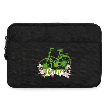Vélo vert conçu avec beaucoup d’amour - Sacoche pour ordinateur portable 13 pouces - noir - Devant