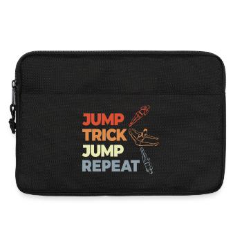 Trampolinspringen Vintage Look - Laptoptasche 13" - Schwarz - Vorne