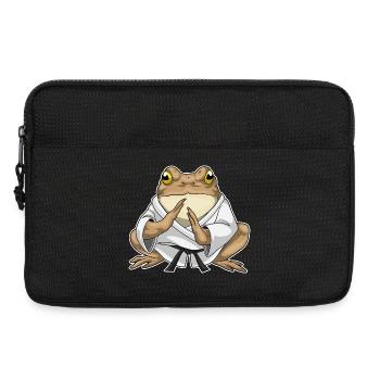 Arts martiaux de karaté grenouille - Sacoche pour ordinateur portable 13 pouces - noir - Devant