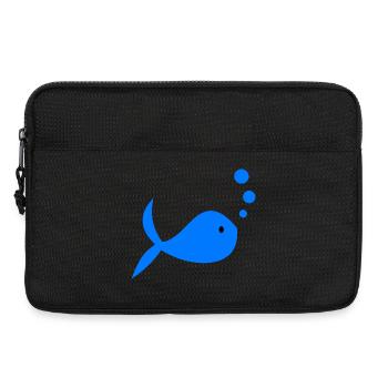 SURFING. FISH. BEACH. SEA. OCEAN. HUMOR. HOLIDAY - Laptop bag 13" - black - Front