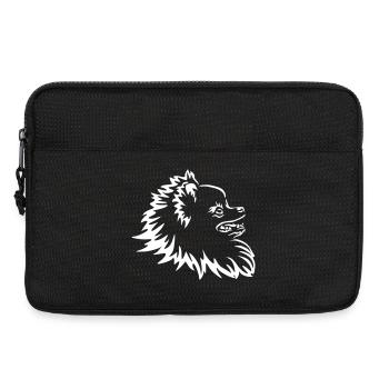 Tête de Poméranie « Black Edition » - Sacoche pour ordinateur portable 13 pouces - noir - Devant