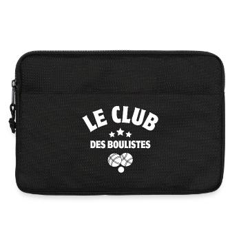 club de pétanque, bouliste, pétanqueur - Sacoche pour ordinateur portable 13 pouces - noir - Devant