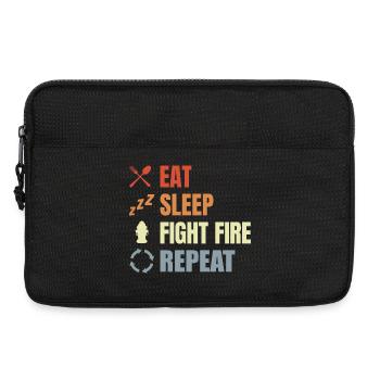 Eat Sleep Fight Fire Repeat - Laptoptasche 13" - Schwarz - Vorne