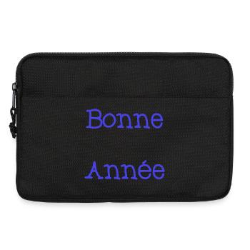 BONNE ANNEE. NOËL. ANNEE. ANNIVERSAIRE. RETRAITE. - Sacoche pour ordinateur portable 13 pouces - noir - Devant