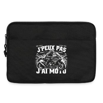 J'Peux pas J'ai Moto - Sacoche pour ordinateur portable 13 pouces - noir - Devant