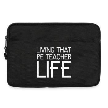 Das Leben als Sportlehrer lustig zu leben - Laptoptasche 13" - Schwarz - Vorne