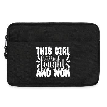 Empowering Girl Quote Typography Design - Laptop bag 13" - black - Front
