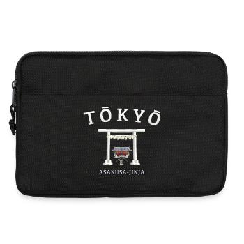 Tokyo, Japan, Torii Asakusa- jinja Hand Drawing - Laptop bag 13" - black - Front