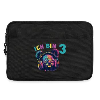 Koala Koalabär 3 Geburtstag Kopfhörer Musik - Laptoptasche 13" - Schwarz - Vorne