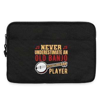 Unterschätze nie alte Banjospieler - Laptoptasche 13" - Schwarz - Vorne