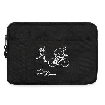 Dessin de triathlon - Sacoche pour ordinateur portable 13 pouces - noir - Devant