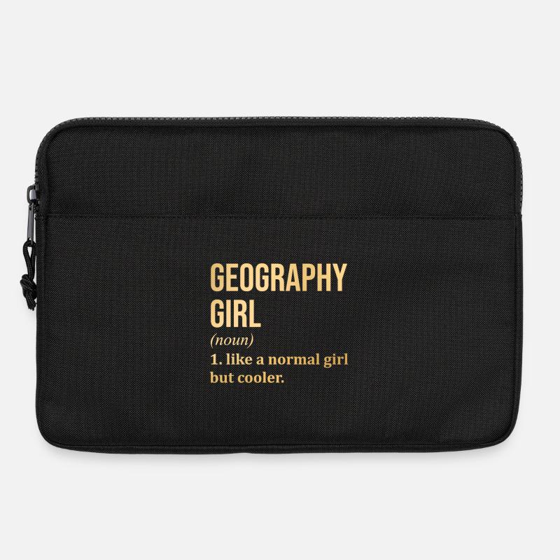 Geografie - Laptoptasche 13" - Schwarz