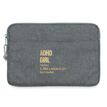 ADHD - Laptop bag 13" - heather grey - Front