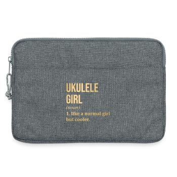 ukulélé - Sacoche pour ordinateur portable 13 pouces - gris chiné - Devant