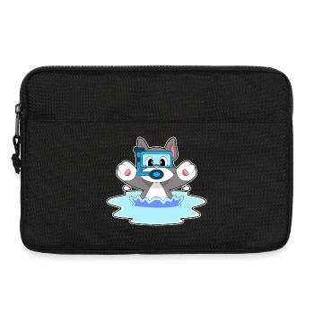 Cat Diver Snorkel Diving - Laptop bag 13" - black - Front