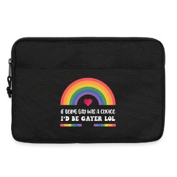 LGBT Pride Month - If Being Gay Was a Choice - Laptop bag 13" - black - Front