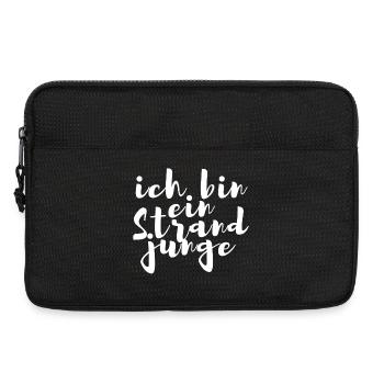 ich bin Strandjunge ich liebe den Strand - Laptoptasche 13" - Schwarz - Vorne