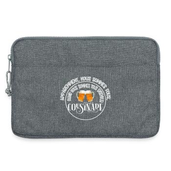 Cousinade + year or date to personalise - Laptop bag 13" - heather grey - Front