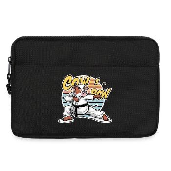 Cow Karate Dojo Retro - Laptop bag 13" - black - Front