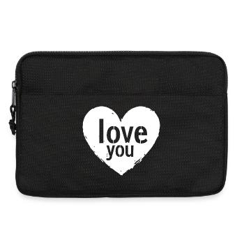I Love You, White - Laptop bag 13" - black - Front