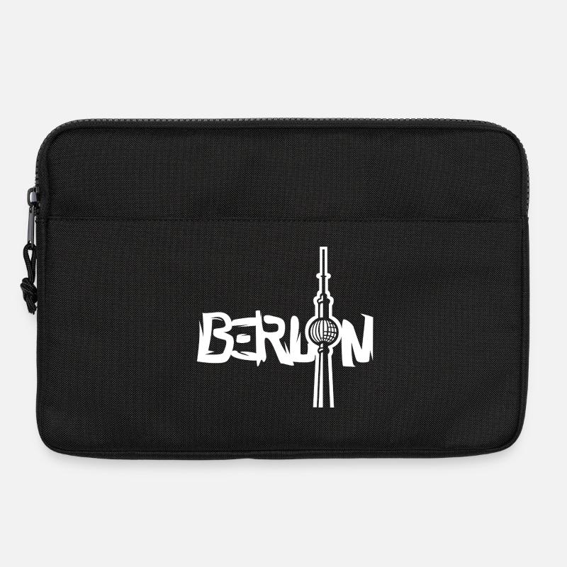 Graffiti Berlin - Berliner Fernsehturm - Laptoptasche 13" - Schwarz