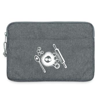 Backzutaten Zeichnung - Laptoptasche 13" - Grau meliert - Vorne