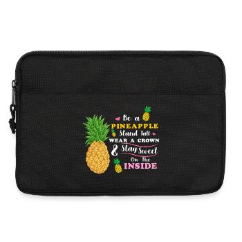 be a pineapple stand tall wear a crown stay sweet  - Laptop bag 13" - black - Front