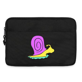 snail shell snail colorful cute silhouette cool - Laptop bag 13" - black - Front