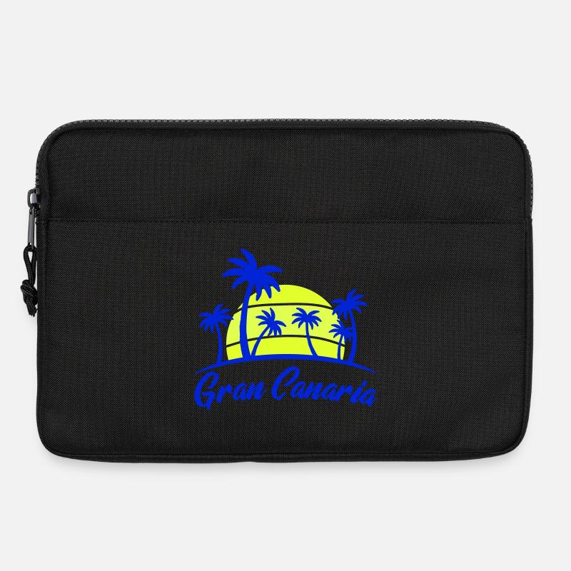 Gran Canaria sunset with palm trees - Laptop bag 13" - black