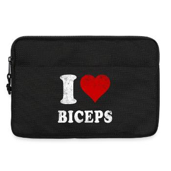 I Love (Heart) Biceps Gym Muscles Arms fitness - Laptop bag 13" - black - Front