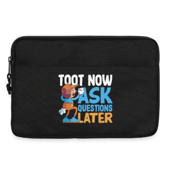 Public Fart Funny Inappropriate - Laptop bag 13" - black - Front
