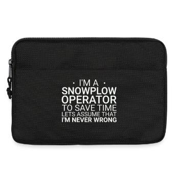 Snowplow Operator Never Wrong Schneepflugfahrer - Laptoptasche 13" - Schwarz - Vorne