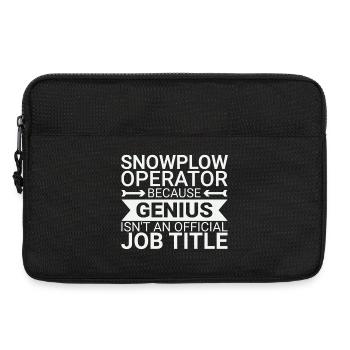 Snowplow Operator Genius Schneepflugfahrer - Laptoptasche 13" - Schwarz - Vorne