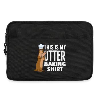 Chemise de pâtisserie Sea Otter Cartoon - Sacoche pour ordinateur portable 13 pouces - noir - Devant