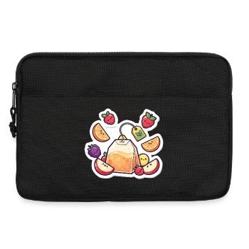 Fruchtige Lunchbag Tee ,tea Cartoon Sticker - Laptoptasche 13" - Schwarz - Vorne