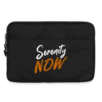 Serenity Now, Typography with a Brush - Laptop bag 13" - black - Front