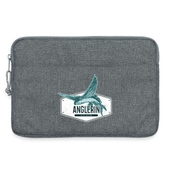 Femelle pêcheuse USA Design Flying Fish - Sacoche pour ordinateur portable 13 pouces - gris chiné - Devant