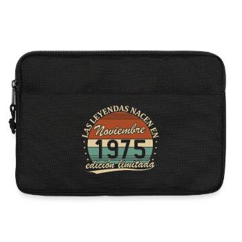 Novembre 1975 Vintage Rétro Anniversaire - Sacoche pour ordinateur portable 13 pouces - noir - Devant