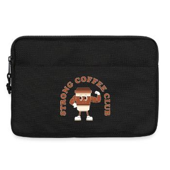 Strong Coffee Club – Retro Comic Kaffee Design - Laptoptasche 13" - Schwarz - Vorne