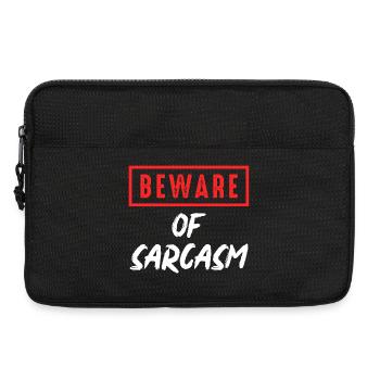 Beware of sarcasm - Laptop bag 13" - black - Front