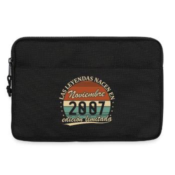 November 2007 Vintage Retro Geburtstag - Laptoptasche 13" - Schwarz - Vorne