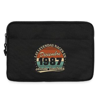 Décembre 1987 Rétro Vintage Cadeau d’anniversaire - Sacoche pour ordinateur portable 13 pouces - noir - Devant