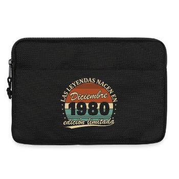 Décembre 1980 Rétro Vintage Cadeau d’anniversaire - Sacoche pour ordinateur portable 13 pouces - noir - Devant