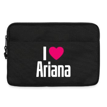 J’aime Ariana Coeur rose J’aime Ariana - Sacoche pour ordinateur portable 13 pouces - noir - Devant