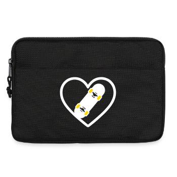 Skateboard Coeur Street Sport Passion - Sacoche pour ordinateur portable 13 pouces - noir - Devant