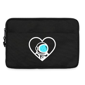 Astronaut Heart Space Cosmic Helm - Laptoptasche 13" - Schwarz - Vorne
