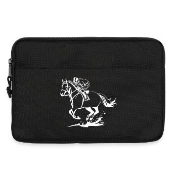 Pferde T-shirt Geschenk Reiter  - Laptoptasche 13" - Schwarz - Vorne