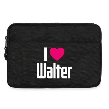 J’adore Walter Cœur Rose J’aime Walter - Sacoche pour ordinateur portable 13 pouces - noir - Devant