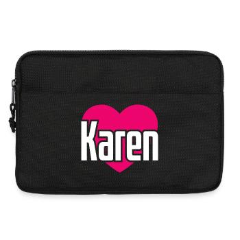 J’aime Karen Pink Heart J’aime Karen - Sacoche pour ordinateur portable 13 pouces - noir - Devant